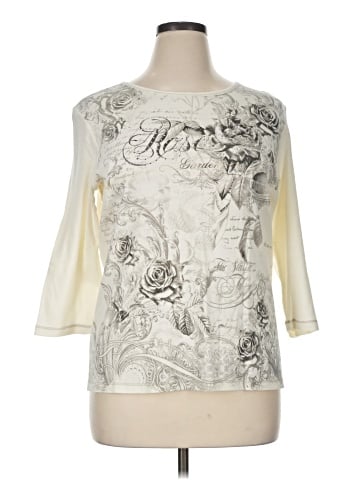 Christopher & Banks 3/4 Sleeve T-Shirt (view 1)