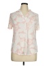 JM Collection Tropical Ivory Short Sleeve Blouse Size XL Petite - photo 1