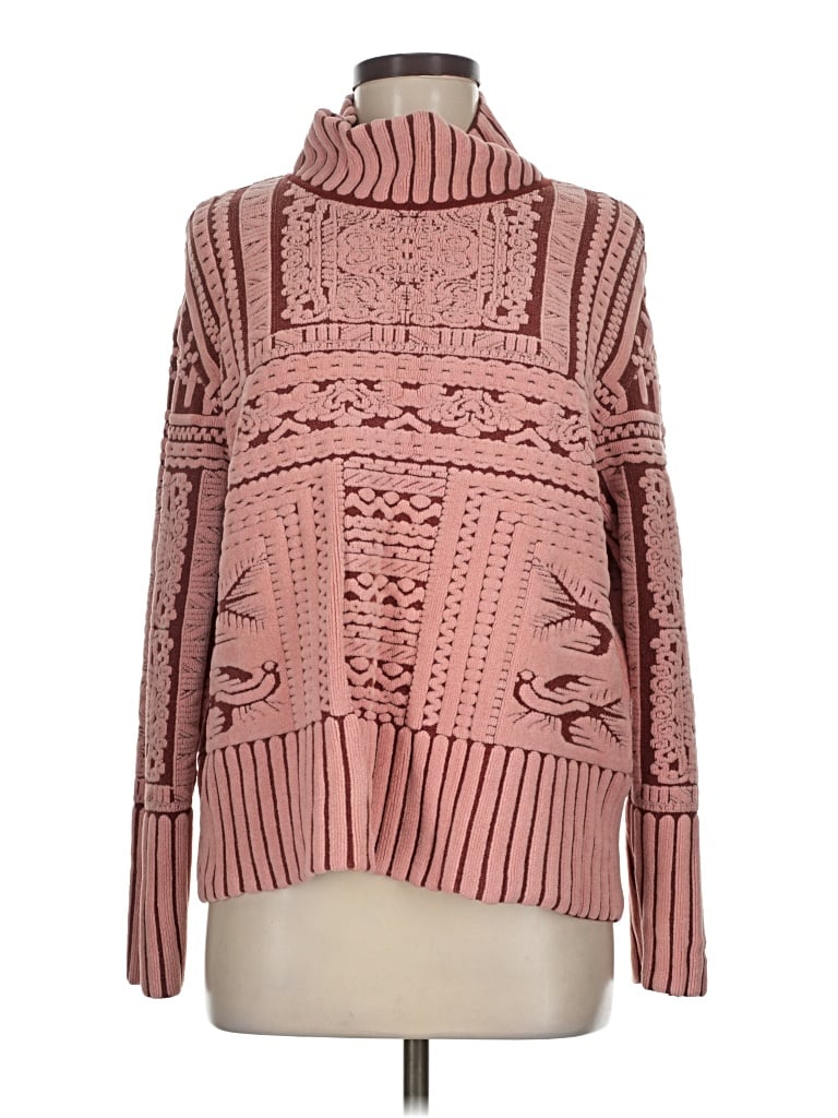 Pre-owned Ivko Turtleneck Sweater In Pink