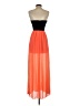 Sage 100% Polyester Color Block Orange Cocktail Dress Size S - photo 2