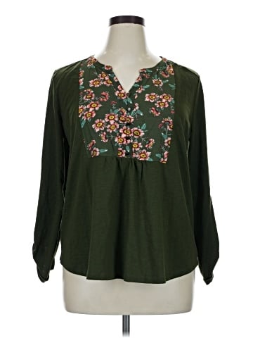 St. John's Bay Long Sleeve Blouse (view 1)