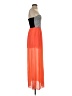 Sage 100% Polyester Color Block Orange Cocktail Dress Size S - photo 4