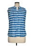 Steve Madden Blue Sleeveless Button-Down Shirt Size XL - photo 1