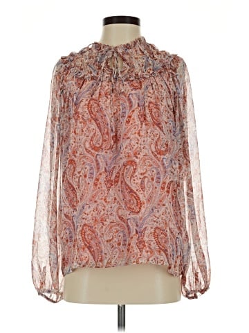 Aqua Long Sleeve Blouse (view 1)