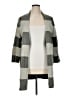 August Silk Checkered-gingham Gray Cardigan Size XL - photo 1