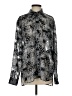 The Kooples 100% Polyester Print Silver Long Sleeve Blouse Size Lg (3) - photo 1
