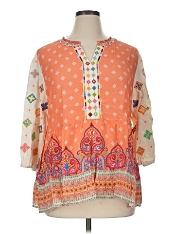 John Mark 3/4 Sleeve Blouse (view 1)