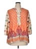 John Mark Orange 3/4 Sleeve Blouse Size XL - photo 1