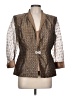 R&M Richards 100% Polyester Brown Blazer Size 12 - photo 1