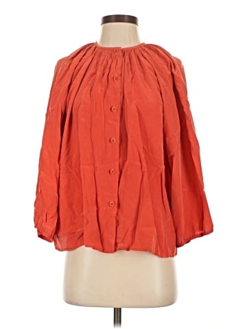 Tucker 3/4 Sleeve Silk Top (view 1)