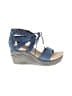 Unbranded 100% Leather Blue Wedges Size 6 - photo 1