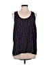 Pleione 100% Polyester Floral Polka Dots Blue Black Sleeveless Blouse Size L - photo 1