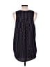 Pleione 100% Polyester Floral Polka Dots Blue Black Sleeveless Blouse Size L - photo 2