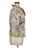 J. McLaughlin Animal Print Brown Ivory 3/4 Sleeve Blouse Size XL - photo 4