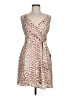 Express 100% Polyester Animal Print Tan Cocktail Dress Size M - photo 1