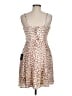 Express 100% Polyester Animal Print Tan Cocktail Dress Size M - photo 2