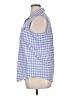 Eddie Bauer Checkered-gingham Blue Sleeveless Blouse Size XL - photo 5