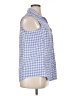 Eddie Bauer Checkered-gingham Blue Sleeveless Blouse Size XL - photo 4