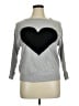 Unbranded 100% Polyester Hearts Gray Pullover Sweater Size XL - photo 1