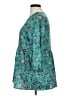 Unbranded 100% Polyester Teal 3/4 Sleeve Blouse Size XL - photo 5