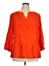 John Mark 100% Rayon Orange 3/4 Sleeve Blouse Size XL - photo 1