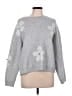 Miracle Floral Gray Pullover Sweater Size L - photo 1