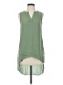 Kaari Blue 100% Polyester Green Sleeveless Blouse Size XS - photo 1