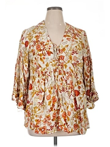 Cynthia Rowley 3/4 Sleeve Blouse (view 1)