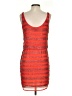Aqua 100% Polyester Orange Casual Dress Size S - photo 2