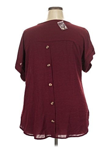 Peach Short Sleeve Blouse (view 2)