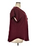 Peach 100% Polyester Burgundy Short Sleeve Blouse Size 3X - photo 4