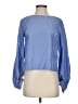 Babaton 100% Cotton Blue Long Sleeve Blouse Size S - photo 1