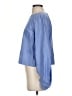 Babaton 100% Cotton Blue Long Sleeve Blouse Size S - photo 5