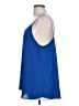 Ann Taylor LOFT 100% Rayon Blue Sleeveless Top Size L - photo 5