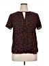 Collective Concepts 100% Polyester Black Short Sleeve Blouse Size XL - photo 1