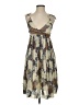 Maple 100% Viscose Paisley Tan Cocktail Dress Size 4 - photo 1