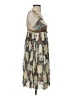 Maple 100% Viscose Paisley Tan Cocktail Dress Size 4 - photo 4