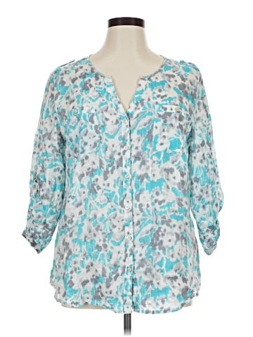 JM Collection 3/4 Sleeve Blouse (view 1)