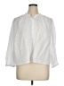 Free Assembly 100% Cotton White 3/4 Sleeve Button-Down Shirt Size XL - photo 1