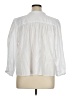 Free Assembly 100% Cotton White 3/4 Sleeve Button-Down Shirt Size XL - photo 2