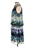 Gabby Skye 100% Polyester Print Blue Casual Dress Size 12 - photo 5