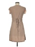 XCVI Solid Tan Casual Dress Size M - photo 2