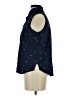 Kohl's Polka Dots Blue Sleeveless Button-Down Shirt Size S - photo 5