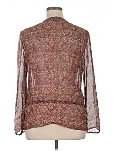 INC International Concepts Long Sleeve Silk Top (view 2)