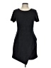 Aqua 100% Polyester Solid Black Casual Dress Size L - photo 1
