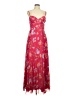 INA 100% Polyester Floral Red Cocktail Dress Size M - photo 1