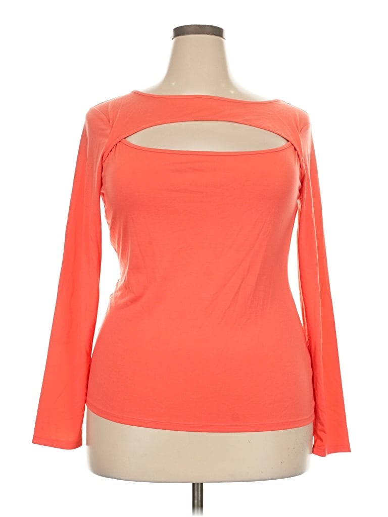 Pre-owned Nine West Long Sleeve T-shirt In Orange
