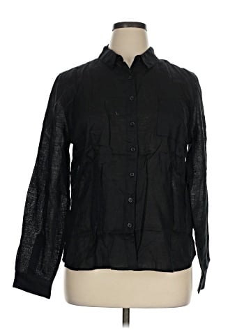 Garnet Hill Long Sleeve Button-Down Shirt (view 1)