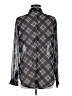 Bellatrix 100% Polyester Argyle Black Long Sleeve Blouse Size M - photo 2