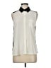 Anne Klein 100% Polyester Ivory Sleeveless Blouse Size M - photo 1